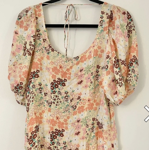 NWT Free People Callie Printed Floral Tunic Blouse Vintage Combo Feminine Small - Picture 10 of 10